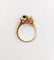 Bague 47 Bague toi et moi en or 18k, diamant, émeraude et diamants 58 Facettes A07434