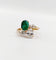 Bague 47 Bague toi et moi en or 18k, diamant, émeraude et diamants 58 Facettes A07434