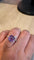 Bague 55 Bague en or blanc, améthyste et diamants 58 Facettes Bague 001