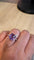 Bague 55 Bague en or blanc, améthyste et diamants 58 Facettes Bague 001