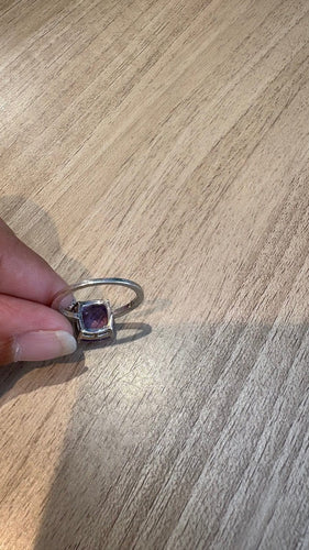 Bague 55 Bague en or blanc, améthyste et diamants 58 Facettes Bague 001