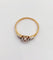 Bague 56.5 Bague solitaire antique en or rose 18k et diamant taille ancienne 58 Facettes A07438