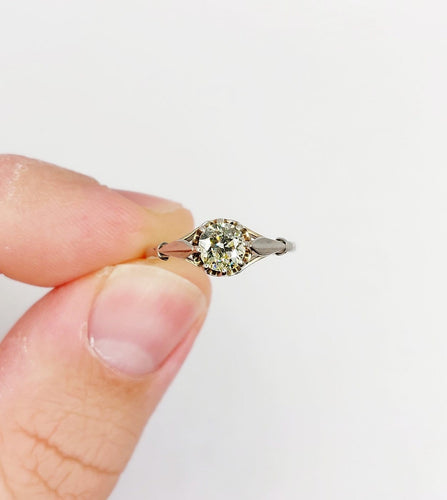 Bague 52 Bague solitaire Art déco en or blanc 18k et diamant 58 Facettes A07440