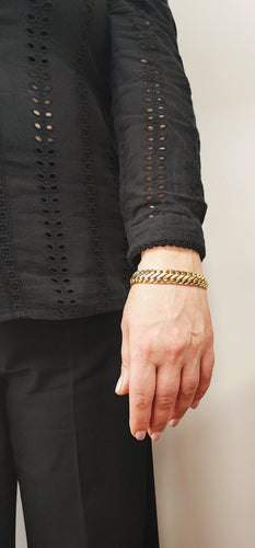 Bracelet Bracelet maille américaine en or jaune 18K 58 Facettes Bra.Massif-2190