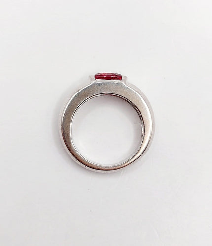 Bague 53 Chaumet Gioa - Bague jonc en or blanc et tourmaline rose 58 Facettes A07453