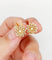 Boucles d'oreilles Dormeuses marguerite en or rose 18k et perles 58 Facettes A07454