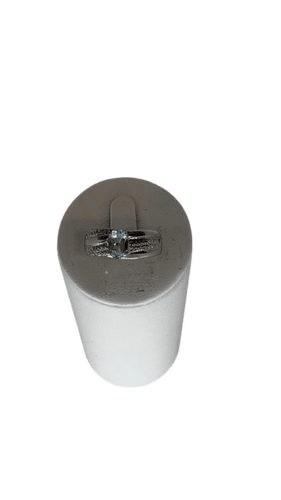 Bague 58 Bague en or blanc et aigue-marine 58 Facettes Bague 001