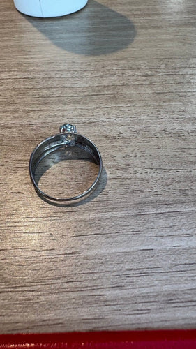 Bague 58 Bague en or blanc et aigue-marine 58 Facettes Bague 001