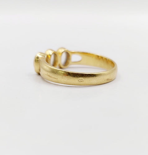 Bague 58 Bague jonc vintage en or 18k et pierres de lune 58 Facettes A07457