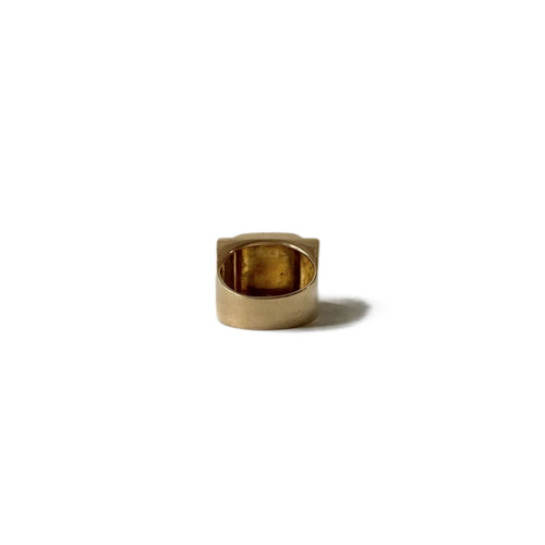 Bague 58 Chevalière tank en or jaune 58 Facettes REF24038-202