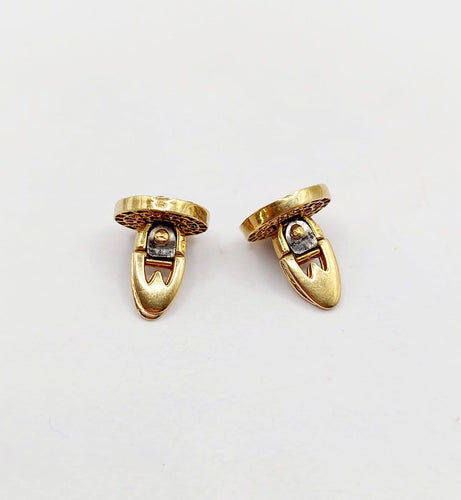 Boutons de col Art déco en or 18K, perle, diamants et saphirs 58 Facettes A07461