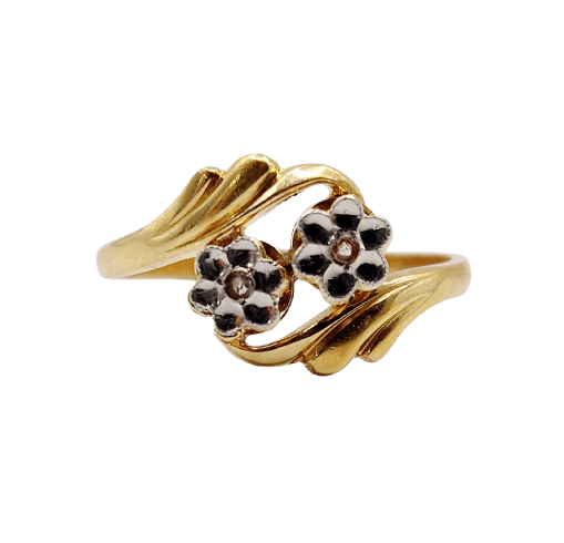 Bague 59 Bague toi et moi antique en or 18k et diamants taille rose 58 Facettes A07466
