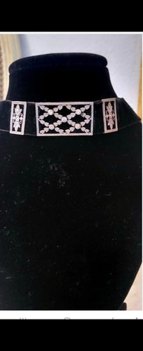 Collier Belle Époque - Ras-de-cou en or 18 ct, platine et diamants 58 Facettes 1