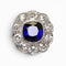 Bague 53 Marguerite - Bague en platine avec saphir et diamants 58 Facettes