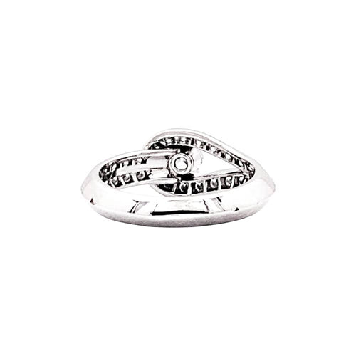 Bague 54 Van Cleef & Arpels Solitaire Couture - Bague en platine et diamants 58 Facettes 34944