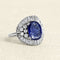 Bague 50 Bague en platine, saphir et diamants 58 Facettes OC-61100180