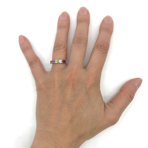 Bague 49 Bague en or jaune et pierres fines 58 Facettes Z15B51813