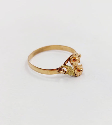 Bague 59 Bague Toi et Moi victorienne en or rose 18k 58 Facettes A07467
