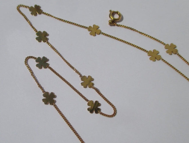 Collier Collier ras de cou Trèfles en or jaune 58 Facettes Collier
