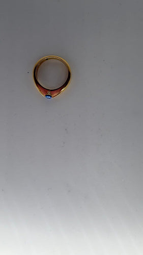 Bague 56 Bague saphir et diamants en or jaune 58 Facettes Bague 001