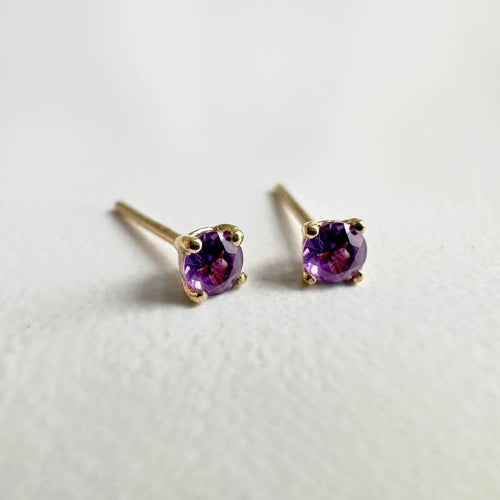 Boucles d'oreilles Single Tulip - Boucles d'oreilles en or 18K et tourmalines violettes 58 Facettes GER1335PU