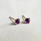 Boucles d'oreilles Single Tulip - Boucles d'oreilles en or 18K et tourmalines violettes 58 Facettes GER1335PU