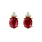 Boucles d'oreilles Single Tulip - Boucles d'oreilles en or 18K, rubis et diamants 58 Facettes GER1347RB