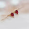 Boucles d'oreilles Single Tulip - Boucles d'oreilles en or 18K, rubis et diamants 58 Facettes GER1347RB