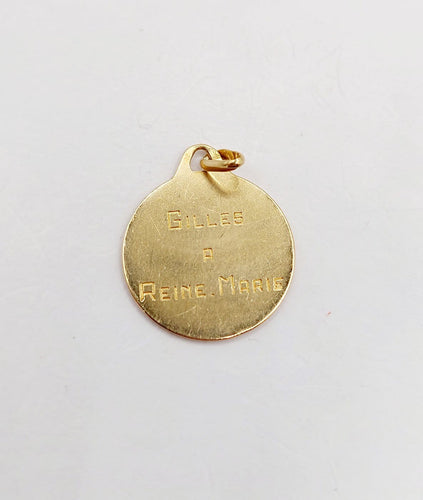 Pendentif Augis - Pendentif médaille d'amour en or 18k, diamant et rubis 58 Facettes A07468