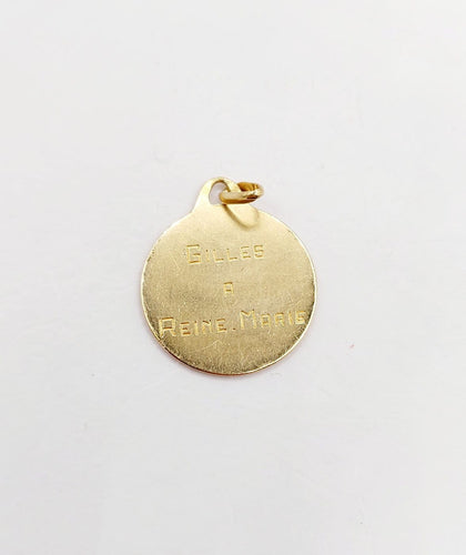 Pendentif Augis - Pendentif médaille d'amour en or 18k, diamant et rubis 58 Facettes A07468