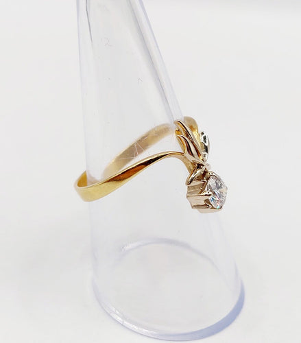 Bague 58 Bague duchesse soviétique en or 18k et diamant 0,40 ct 58 Facettes A07469