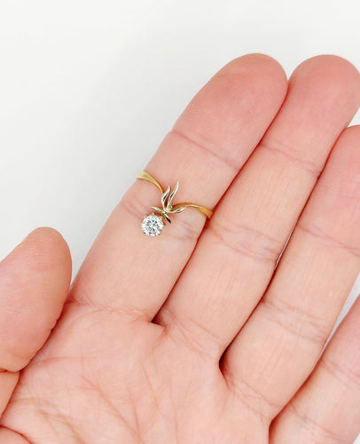 Bague 58 Bague duchesse soviétique en or 18k et diamant 0,40 ct 58 Facettes A07469