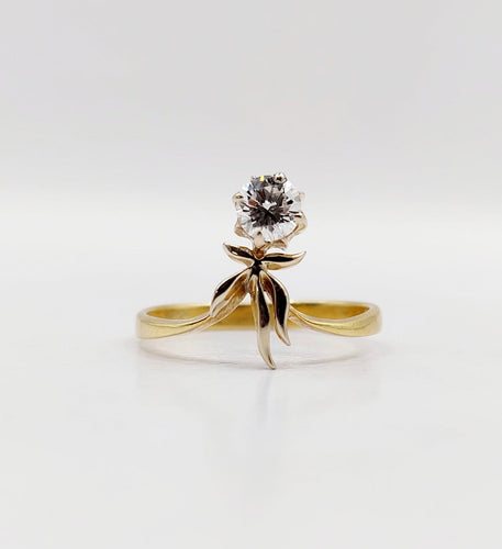 Bague 58 Bague duchesse soviétique en or 18k et diamant 0,40 ct 58 Facettes A07469
