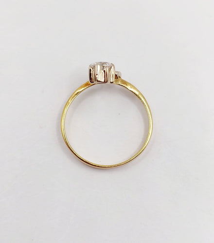Bague 58 Bague duchesse soviétique en or 18k et diamant 0,40 ct 58 Facettes A07469