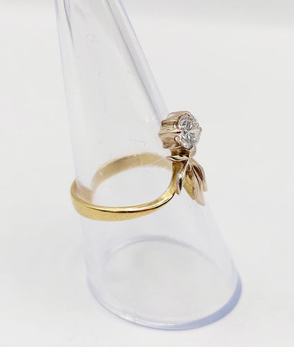 Bague 58 Bague duchesse soviétique en or 18k et diamant 0,40 ct 58 Facettes A07469