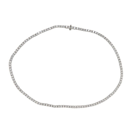 Collier Collier tennis - Collier en or blanc et diamants 58 Facettes G3974