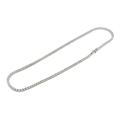Collier Collier tennis - Collier en or blanc et diamants 58 Facettes G3974