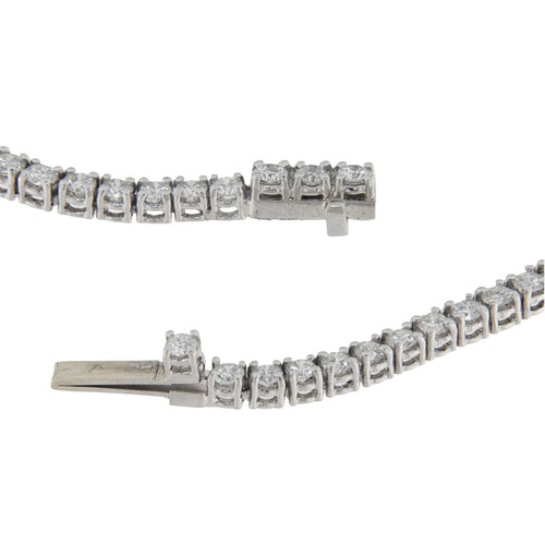 Collier Collier tennis - Collier en or blanc et diamants 58 Facettes G3974