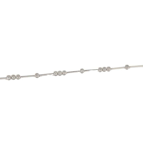 Bracelet Bracelet à segments en or blanc et diamants 58 Facettes G3975