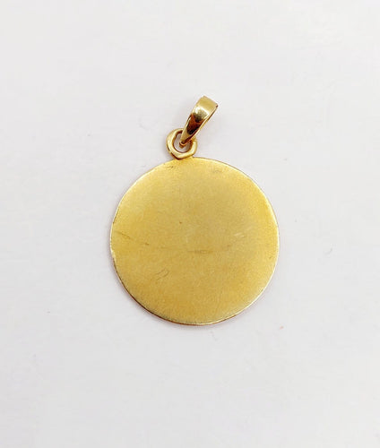 Pendentif Augis - Pendentif médaille d'amour en or 18k, diamant et rubis 58 Facettes A07471
