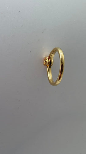 Bague 52 Bague en or jaune avec saphir orange et diamants 58 Facettes Bague 35121