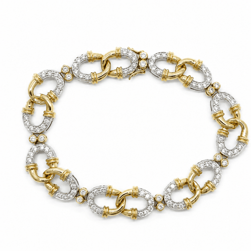Bracelet Bracelet vintage en deux ors et diamants 58 Facettes 1.0001518/1