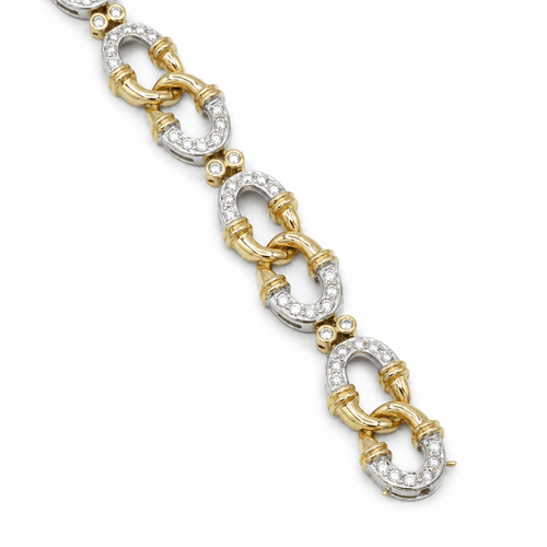 Bracelet Bracelet vintage en deux ors et diamants 58 Facettes 1.0001518/1