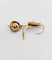 Boucles d'oreilles Dormeuses tourbillon en or 18K, perles et diamants taille rose 58 Facettes A06494