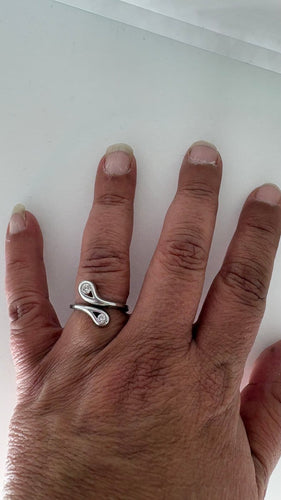 Bague 55 Bague toi et moi en or blanc et diamants 58 Facettes Bague 64652