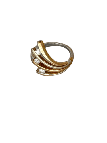 Bague en trois ors et diamants