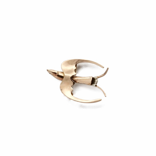 Broche Broche hirondelle en or rose et or gris 58 Facettes REF24065-228