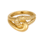 Bague nœud d’Héraclès en or jaune et diamants