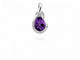 Collier Collier pendentif goutte d’améthyste en or blanc et diamants 58 Facettes fb3