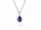 Collier Collier pendentif goutte d’améthyste en or blanc et diamants 58 Facettes fb3